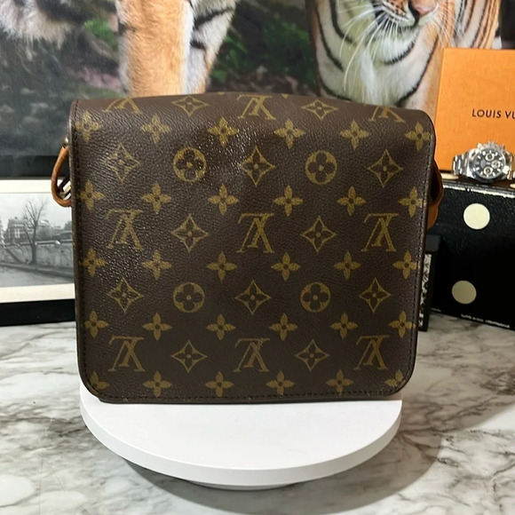 LOUIS VUITTON CARTOUCHIERE MM SHOULDER BAG PURSE MONOGRAM - Picture 4 of 17